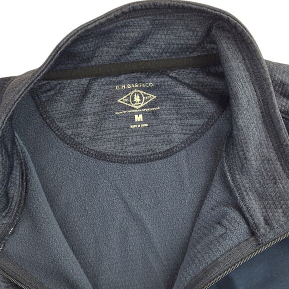 G.H. Bass | Blue Quarter Zip Fleece with Chest Pocket | Size M - Picture 3 of 4